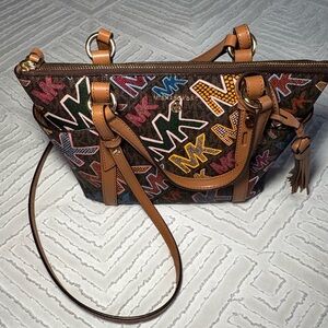 Michael Kors Sullivan Signature Multicolor Satchel cute!
